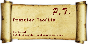 Posztler Teofila névjegykártya